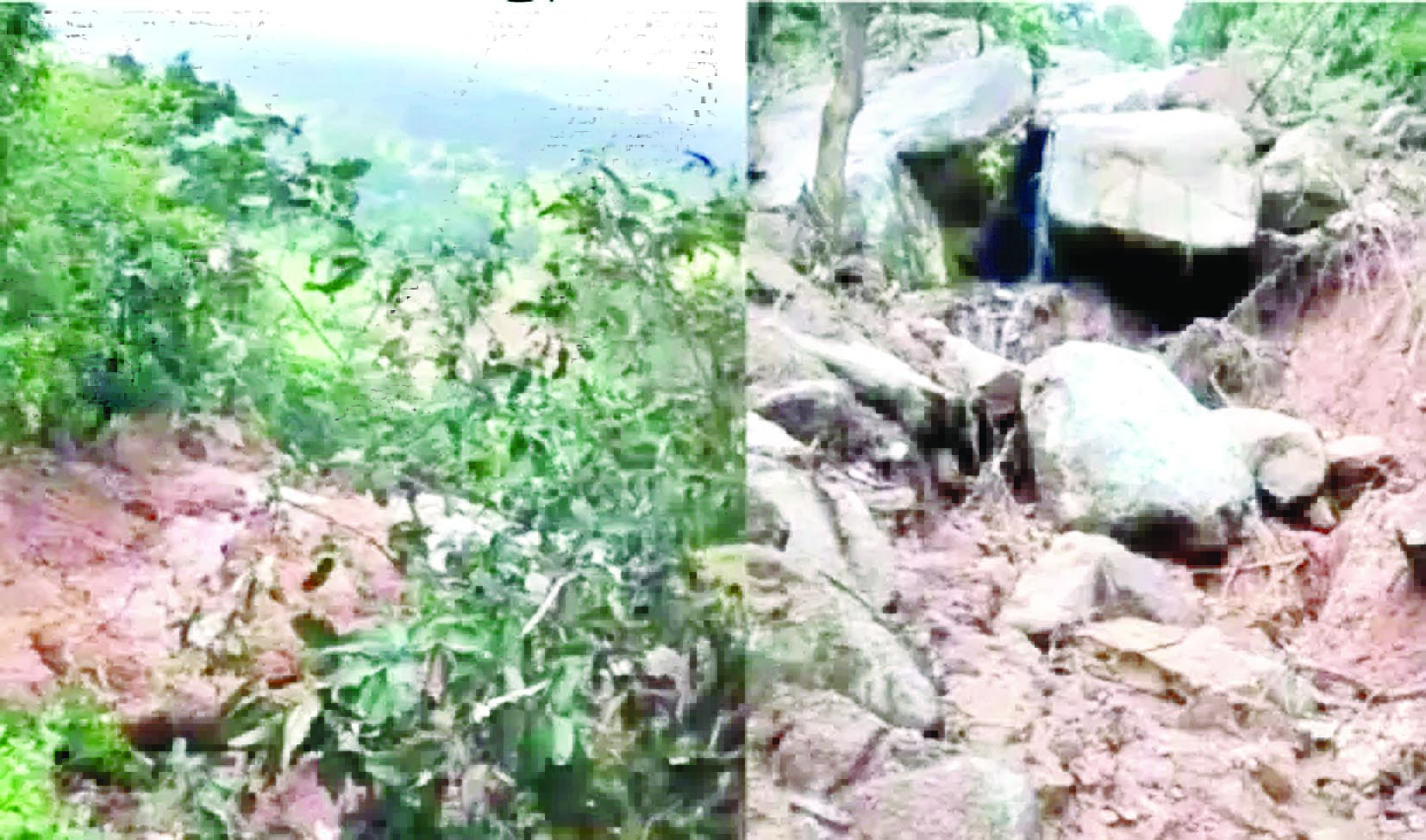 बस्तर में भारी बारिश से सरगीगुड़ा में बड़ा भूस्खलन, 500 मीटर पहाड़ हुआ समतल, बड़ा हादसा टला 