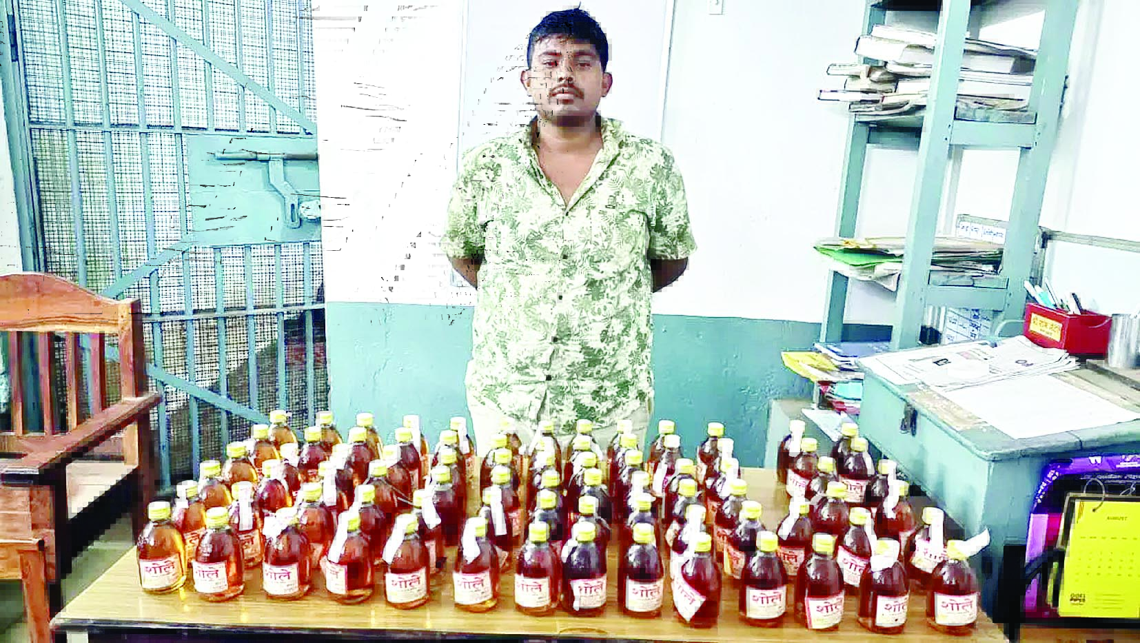 भारी मात्रा में शराब के साथ युवक हुआ गिरफ्तार 