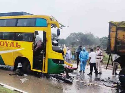 बीजेपी कार्यकर्ताओं से भरी बस दुर्घटनाग्रस्त, 3 की मौत