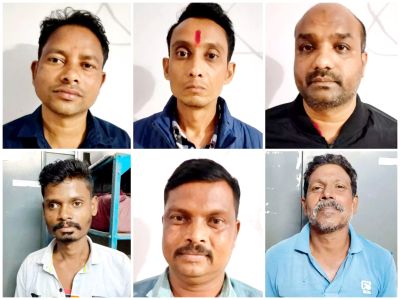 6 जुआरी गिरफ्तार, पुलिस ने 2 जगहों में मारी रेड 