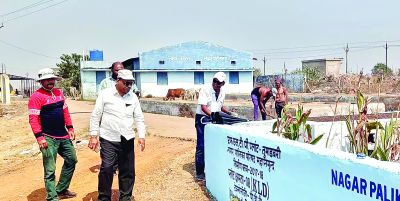 पालिका अफसरों ने किया एफएसटीपी प्लांट का निरीक्षण 