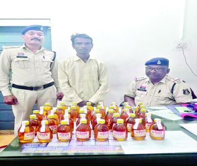 अवैध शराब के साथ सूरज साहू गिरफ्तार, 40 पौवा जब्त 