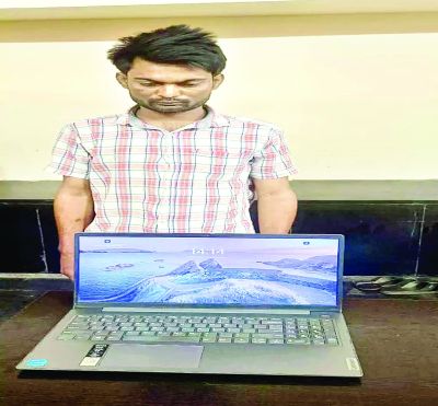 रायपुर में चाय दुकान से लैपटॉप चोरी करने वाला आरोपी सद्दाम अहमद गिरफ्तार