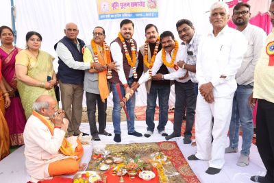 ग्राम दोन्देकला में 75.23 लाख की लागत से बनने वाले नए हाई स्कूल भवन का विधायक अनुज शर्मा ने किया भूमिपूजन...