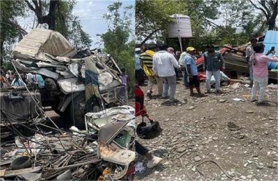 धुले में दो वाहनों को टक्कर मारते हुए होटल में घुसा तेज रफ्तार ट्रक, 10 लोगों की मौत, 20 घायल