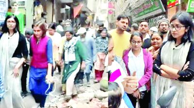 कालकाजी इलाके की टूटी गलियों में लोग नर्क की जिंदगी जी रहे-स्वाति मालीवाल