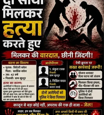 बांस के डंडे से हमला कर युवक की हत्या, दो आरोपी गिरफ्तार
