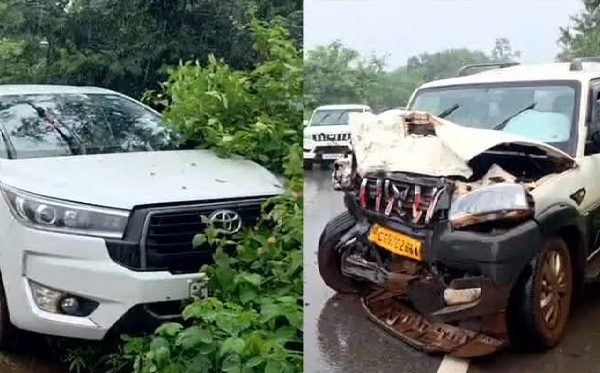 कोंडागांव में वन मंत्री केदार कश्यप के काफिले का एक्सीडेंट, 4 पुलिसकर्मी घायल…