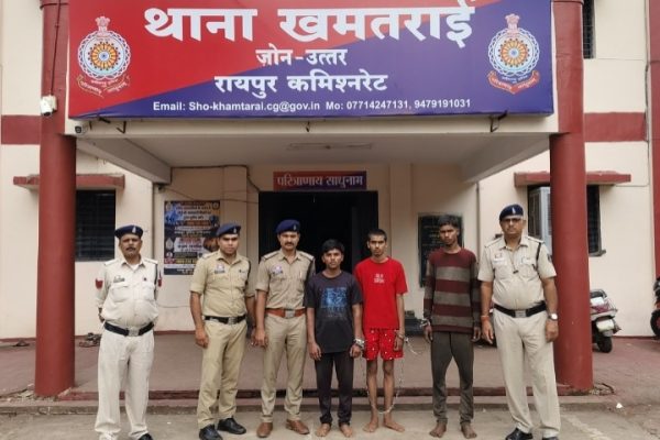 थाना खमतराई पुलिस द्वारा हत्या के प्रकरण में चंद घंटो में 03 आरोपियों को किया गया गिरफ्तार…