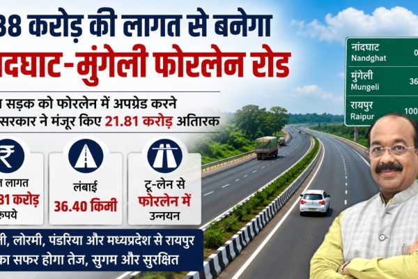 138 करोड़ की लागत से नांदघाट-मुंगेली रोड होगा फोरलेन…