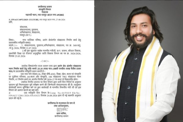 आरंग में बनेगा भव्य संग्रहालय: छत्तीसगढ़ शासन ने ₹25.35 लाख की प्रशासकीय स्वीकृति की जारी…