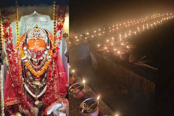 चंडी माई धाम गौरमाटी में प्रज्वलित हुए 222 मनोकामना ज्योति कलश…