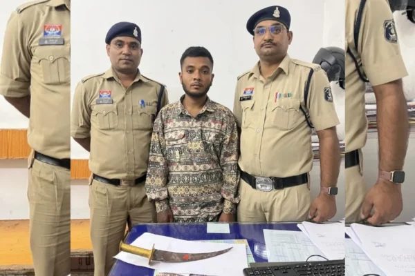 तलवारनुमा चाकू से लोगों को डराने वाला युवक गिरफ्तार, पुलिस ने की त्वरित कार्रवाई…