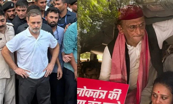 गठबंधन में फिर दिखी खींचतान? राहुल के विरोध प्रदर्शन और खरगे के लंच से सपा की दूरी पर उठे सवाल